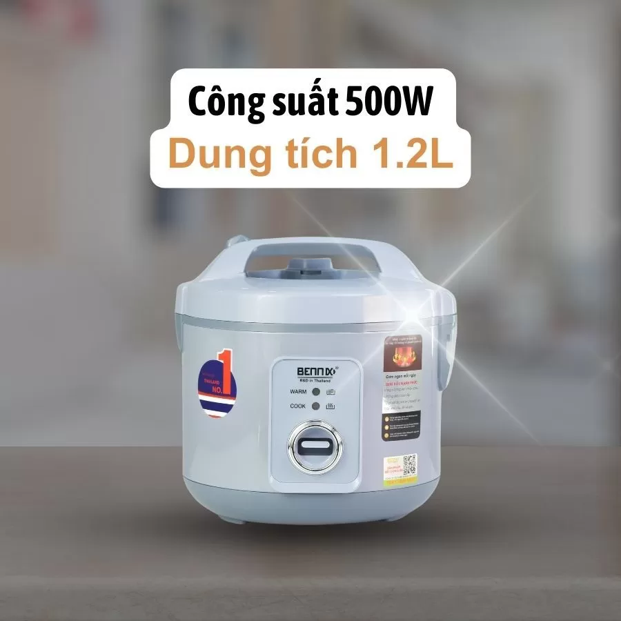 Nồi cơm điện Mini Bennix BN - 12NK ,dung tích 1,2L