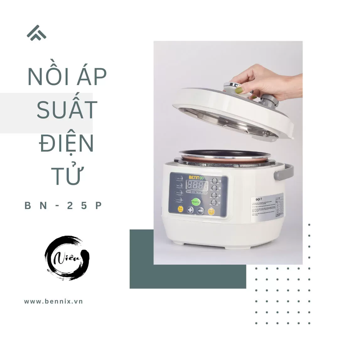 NỒI ÁP SUẤT ĐIỆN TỬ BENNIX BN-25P DUNG TÍCH 2,5L