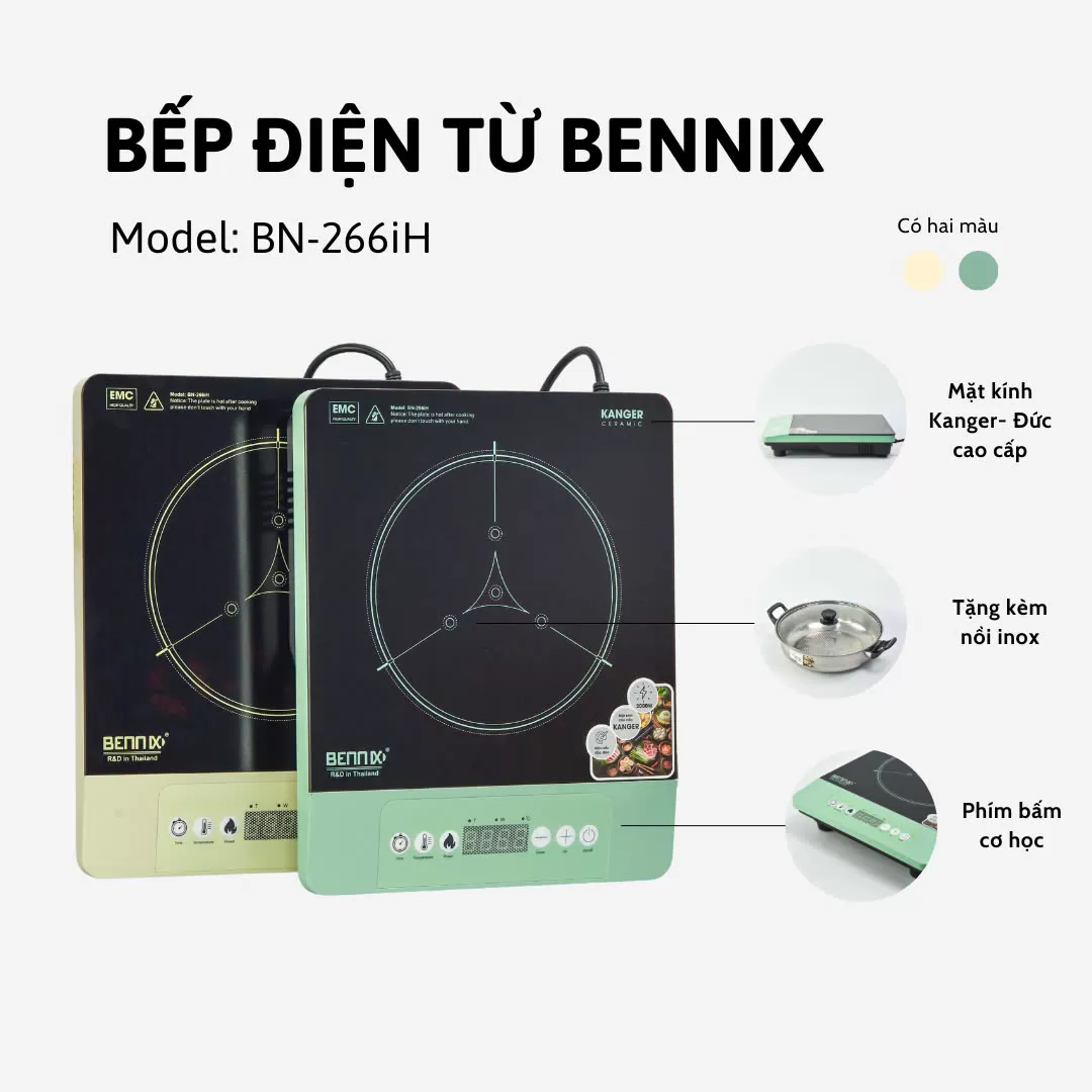 Bếp Điện Từ Đơn Đa Năng Bennix BN-266iH Công Suất 2000W