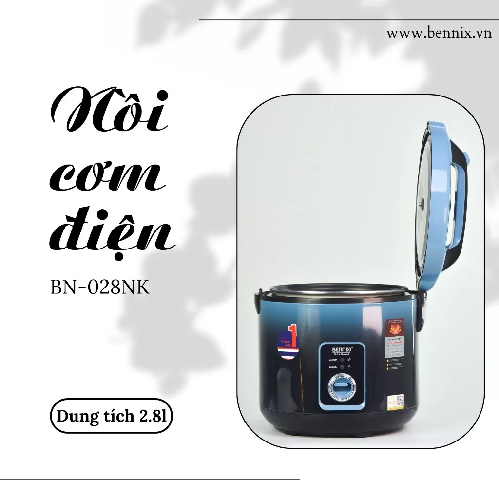 Nồi Cơm Điện Bennix BN - 28NK Dung Tích 2,8L