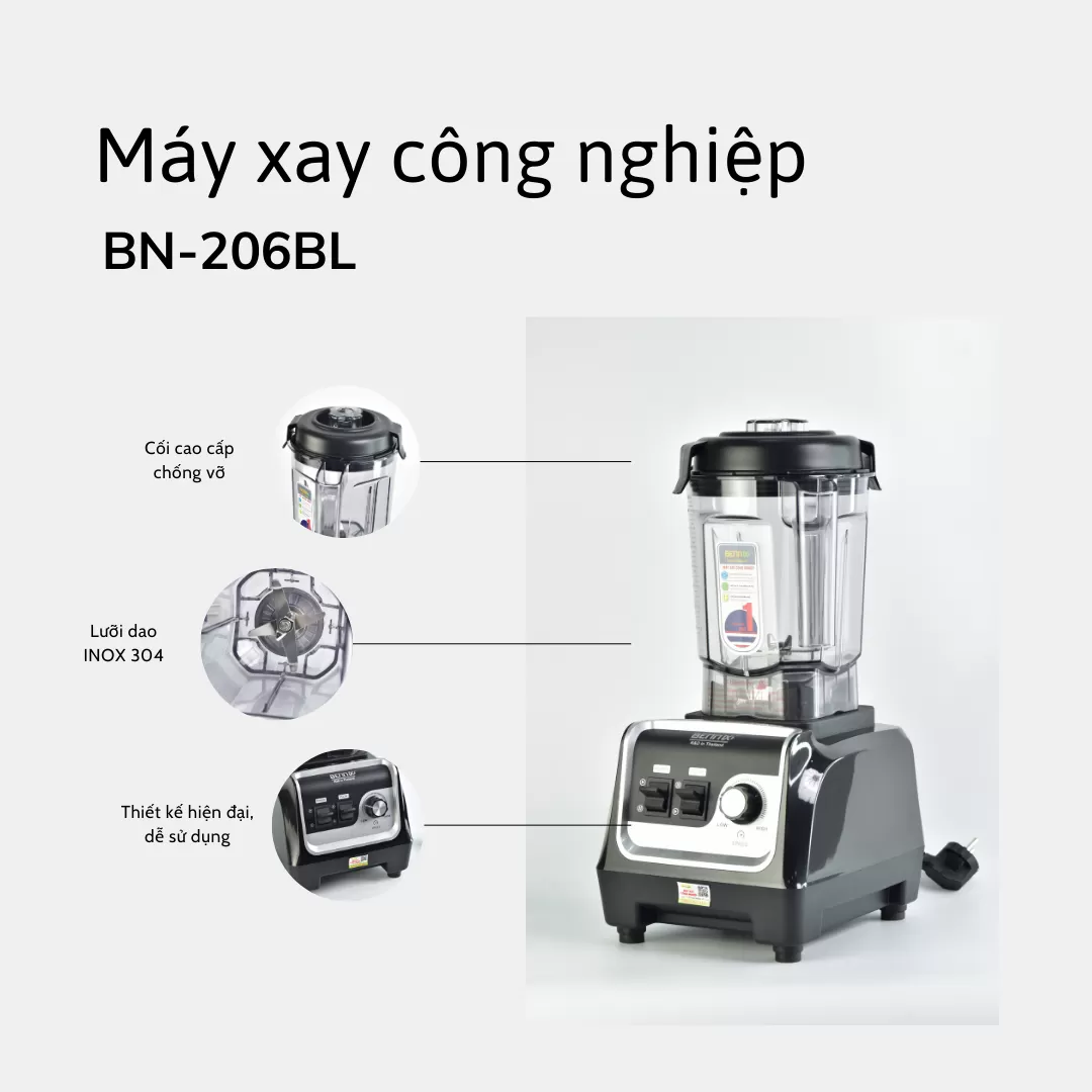 Máy xay công nghiệp Bennix BN-206BL