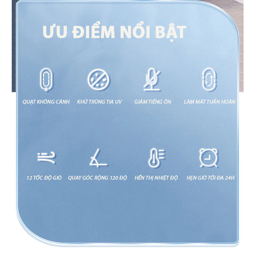 Quạt Không Cánh Lọc Không Khí Bụi Mịn 5IN1 CHIGO FKL