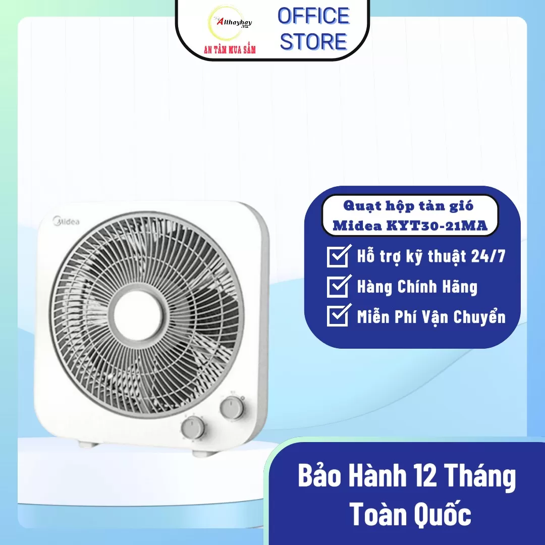 Quạt hộp tản gió Midea KYT30-21MA công suất 36W cánh 12 inch, bảo hành 12 tháng