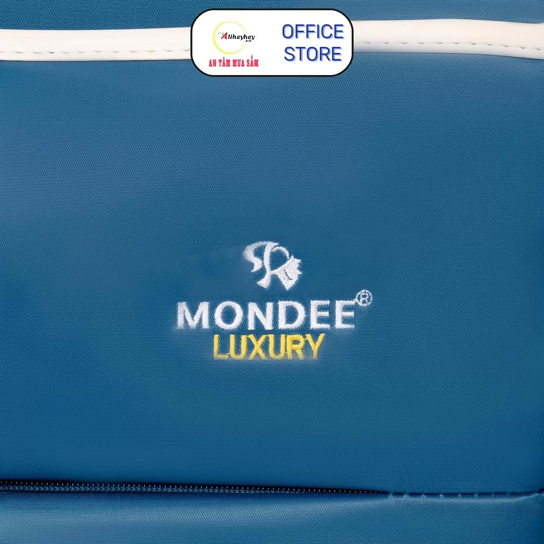 Vali vải kéo thời trang Luxury MONDEE màu xanh gồm có 4 size (20-24-28-32) phù hợp với từng nhu cầu du lịch khác nhau