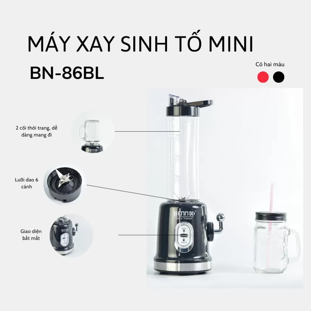 Máy xay sinh tố mini Bennix, BN-86BL