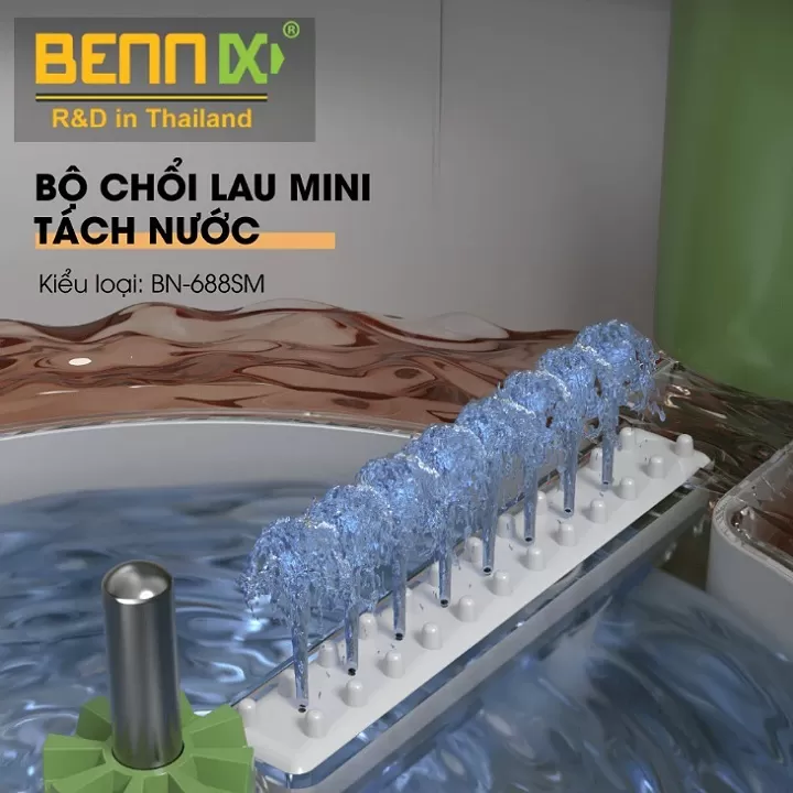 Cây lau nhà tách nước mini Bennix BN-688SM Thái lan