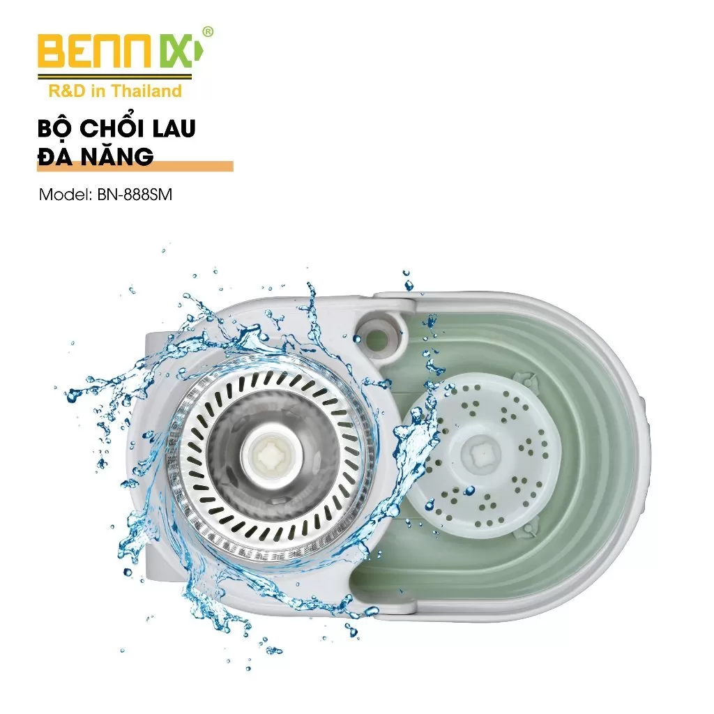 Bộ Chổi Lau Nhà Bennix BN-888SM Tự Vắt Thông Minh