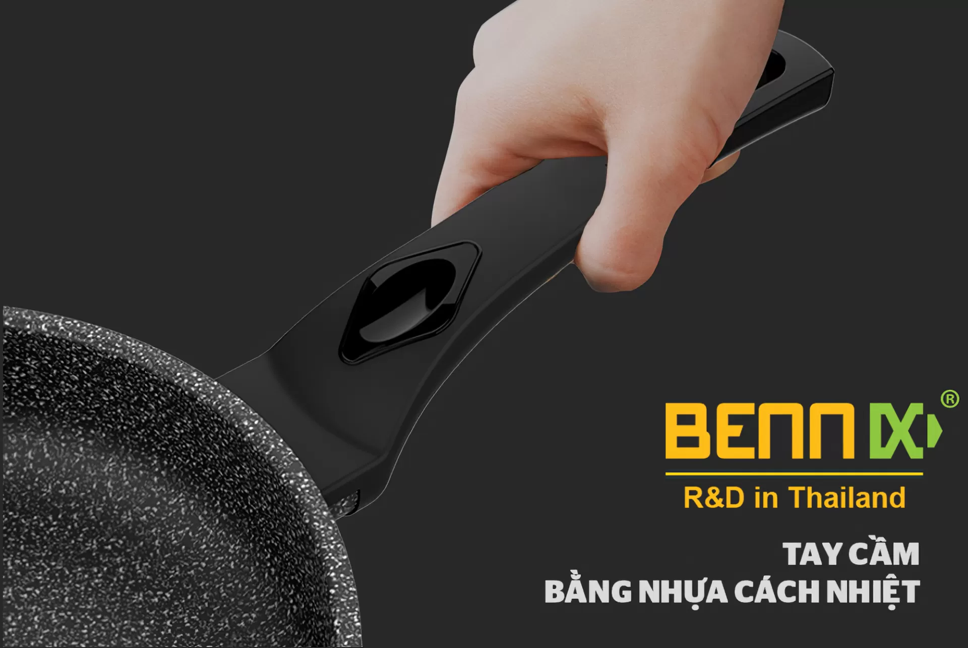 Chảo đá bếp từ Bennix Terra BN-26 loại 26cm