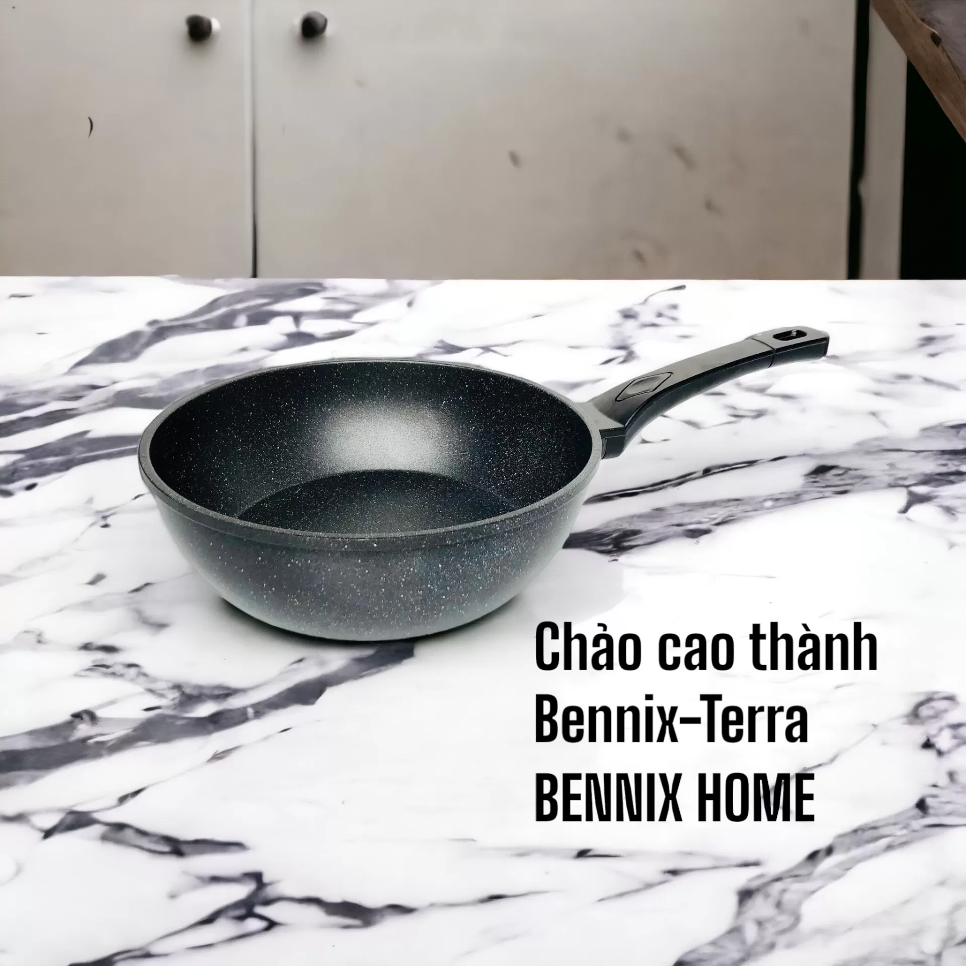 Chảo sâu đáy từ vân đá chống dính Bennix BN-28CT