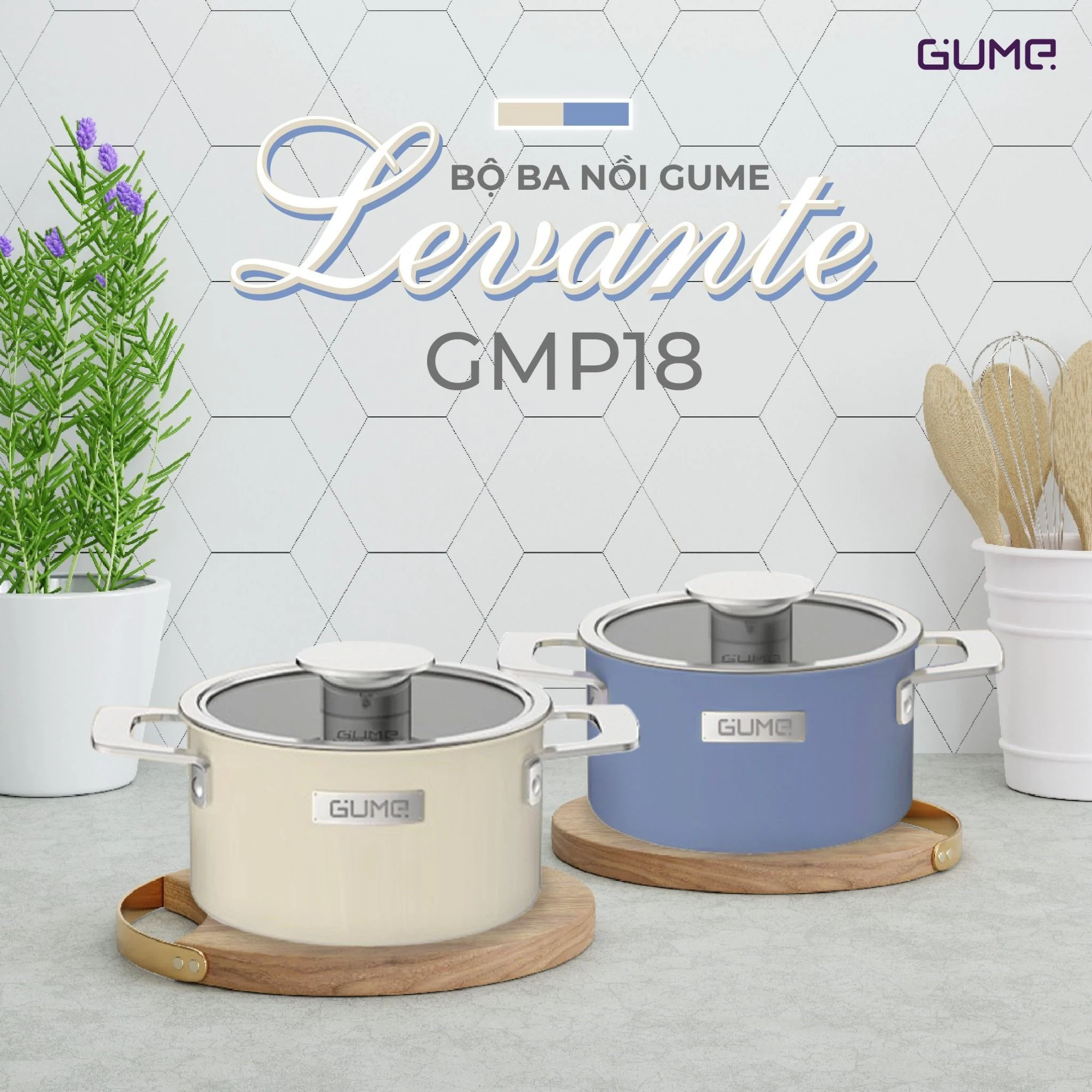 Bộ nồi Lavante 3 lớp liền khối GUME Hàn Quốc - Bảo Hành 5 năm (3 sản phẩm)