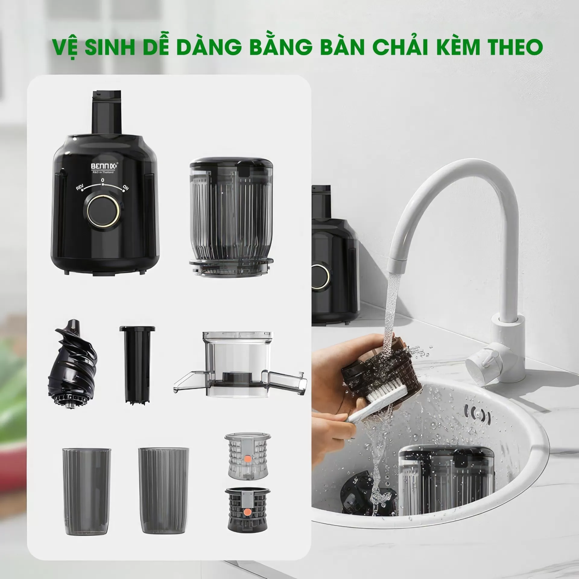 Máy ép chậm Bennix BN - 09SJ công nghệ mới 2024