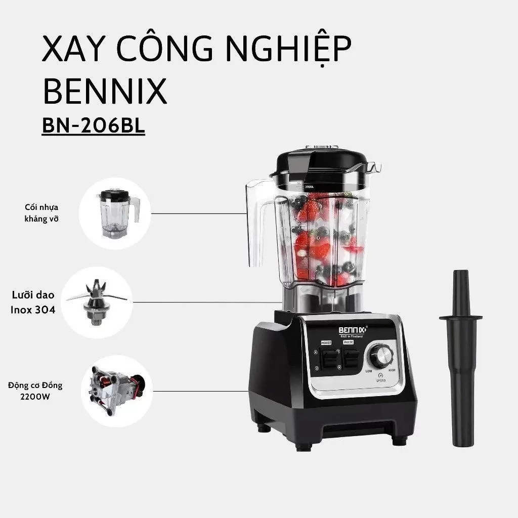 Máy xay công nghiệp Bennix BN-206BL