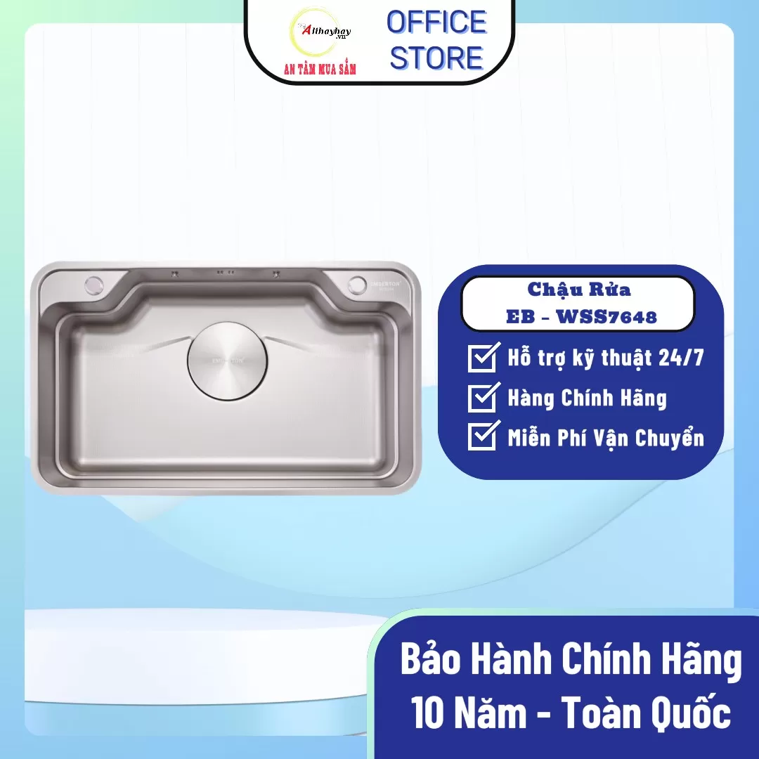 Chậu Rửa Inox Đơn Cao Cấp EMBERTON EB – WSS7648