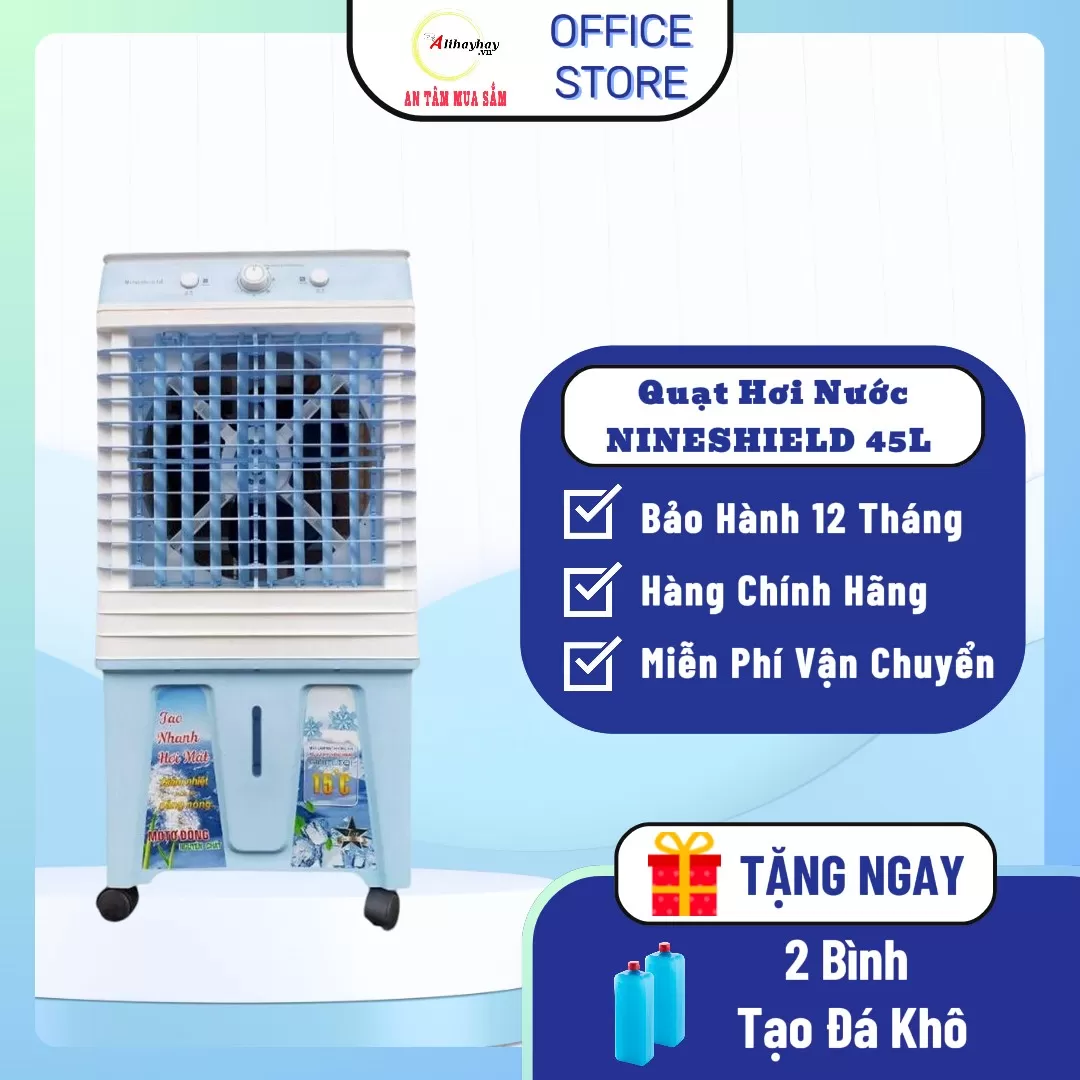 Quạt Điều Hòa Hơi Nước Nineshield  Tạo Ẩm- Bảo Hành 12 Tháng