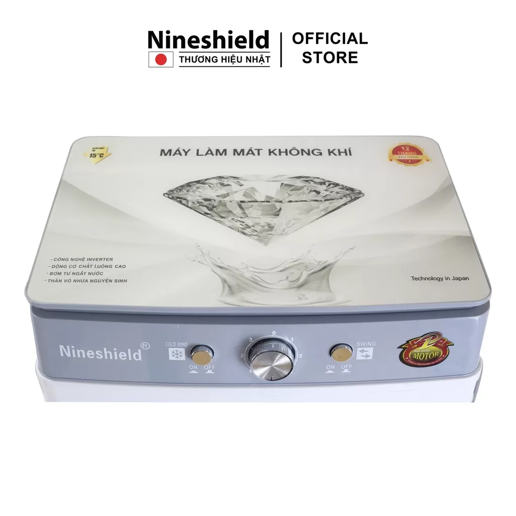 Quạt Điều Hòa Hơi Nước Nineshield  Tạo Ẩm- Bảo Hành 12 Tháng