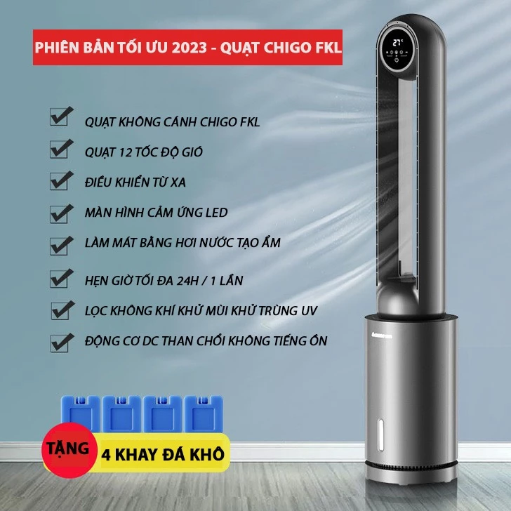 Quạt Không Cánh Lọc Không Khí Bụi Mịn 5IN1 CHIGO FKL