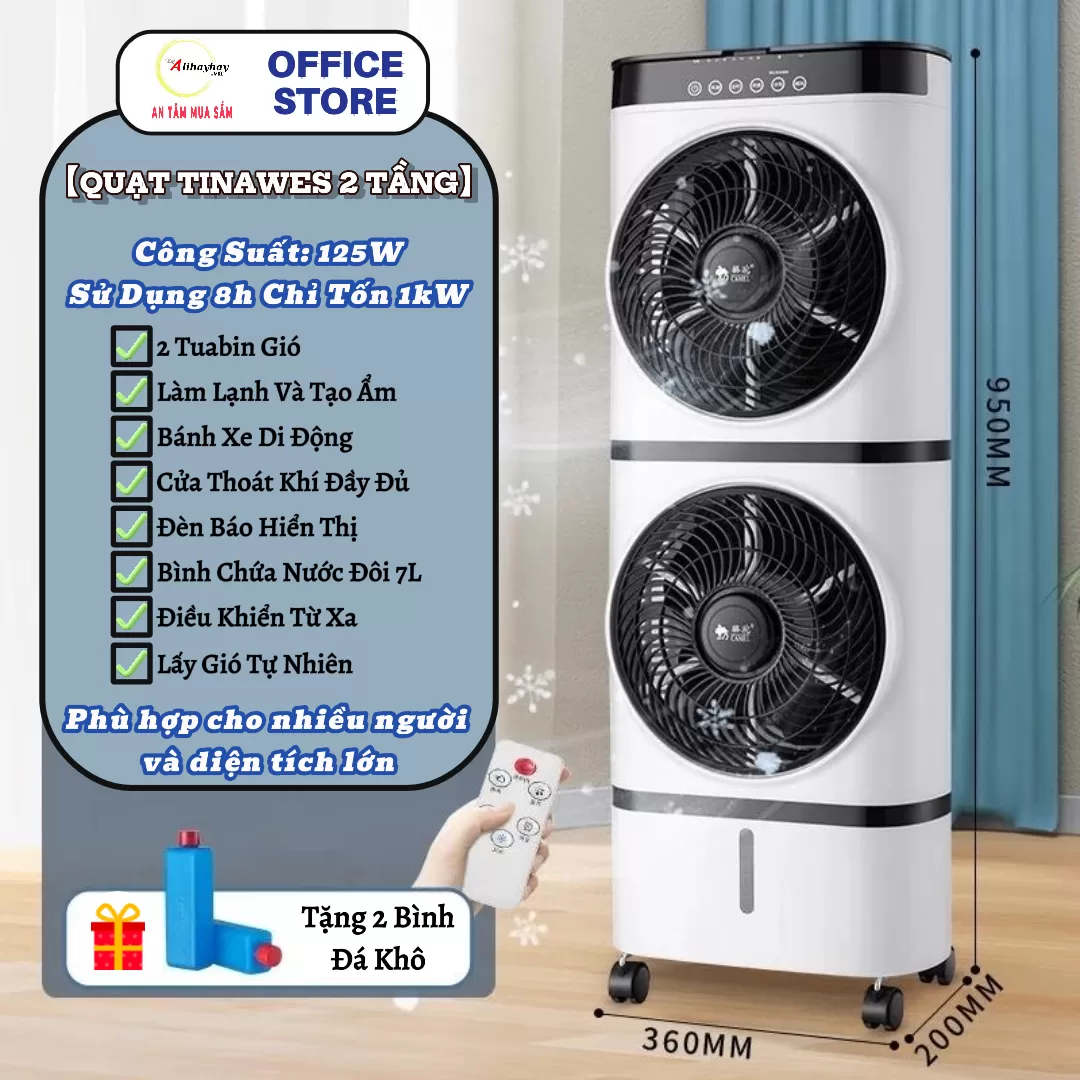 QUẠT ĐIỀU HÒA 2 TẦNG TINAWES