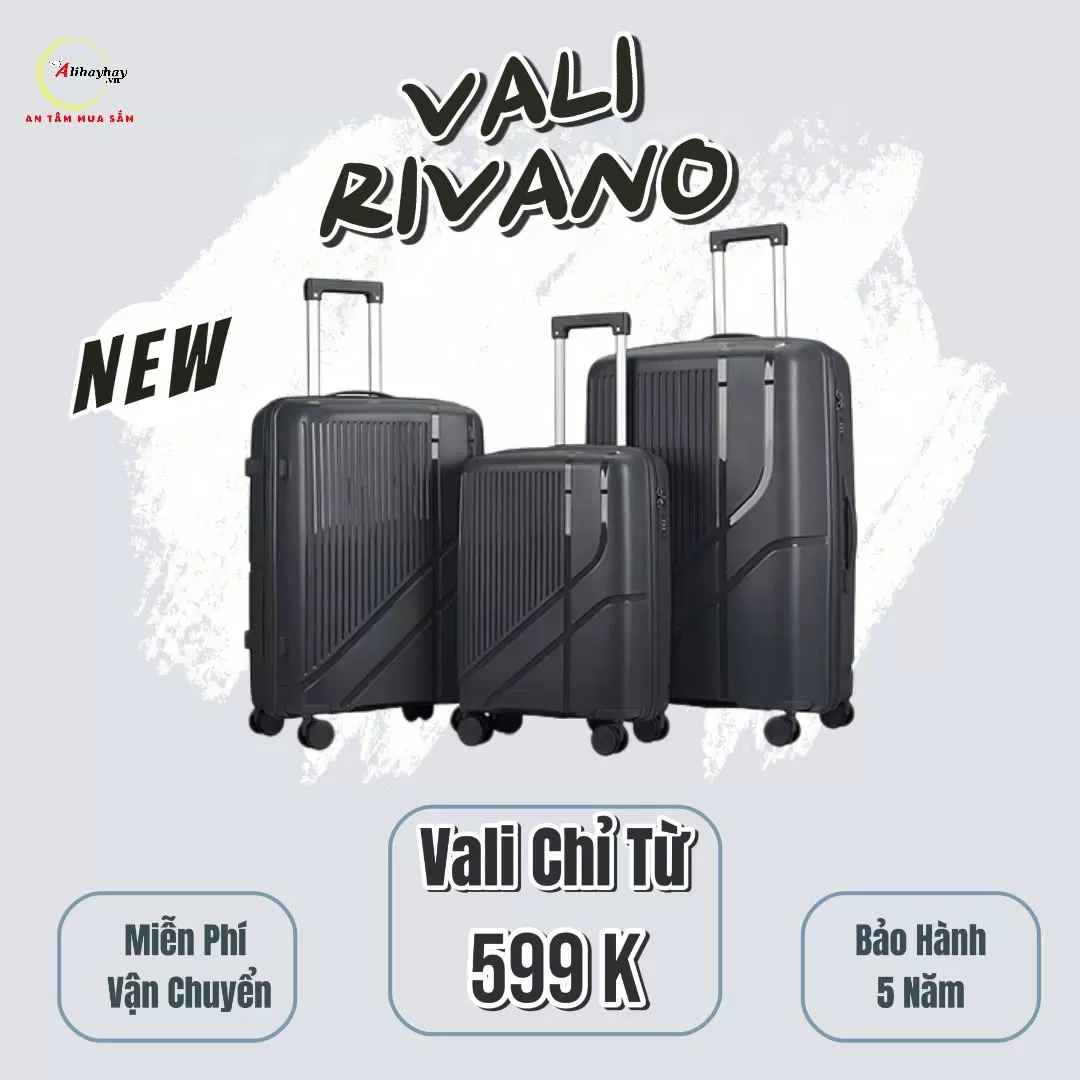 Vali nhựa PP - RIVANO màu đen